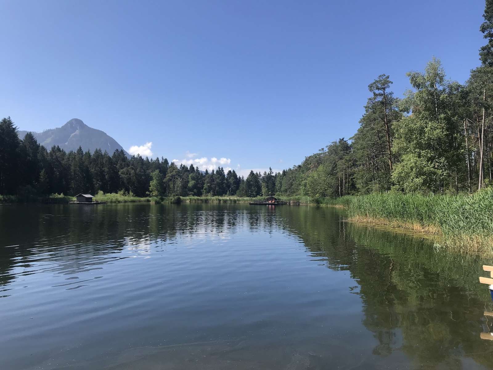 beitune Transalp Tegernsee-Gardasee: Blick auf den Völser Weiher