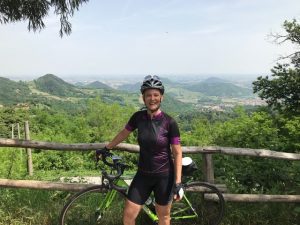 Unsere Guidin Dagmar triffst Du in der Regel beim Rennrad-Fahren